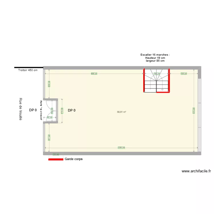 KUPALA RDC avant travaux. Plan de KUPALA RDC avant travaux. Plan de