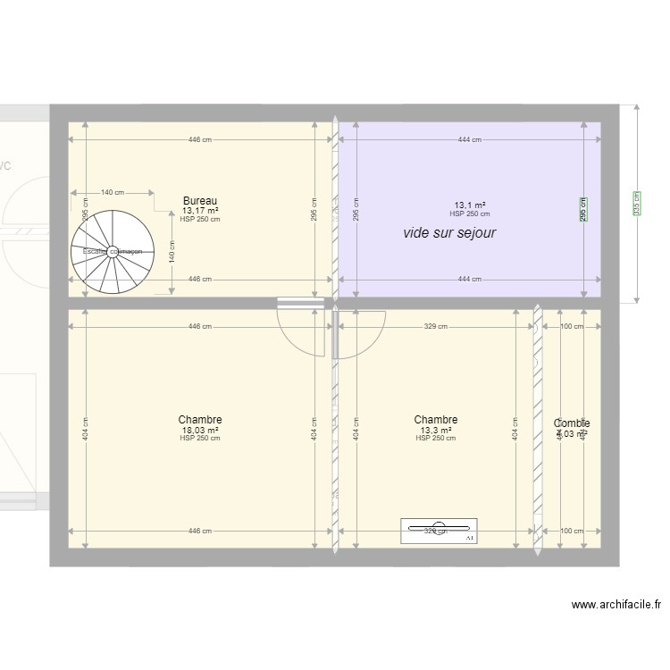 Rénovation Existant . Plan de 15 pièces et 140 m2