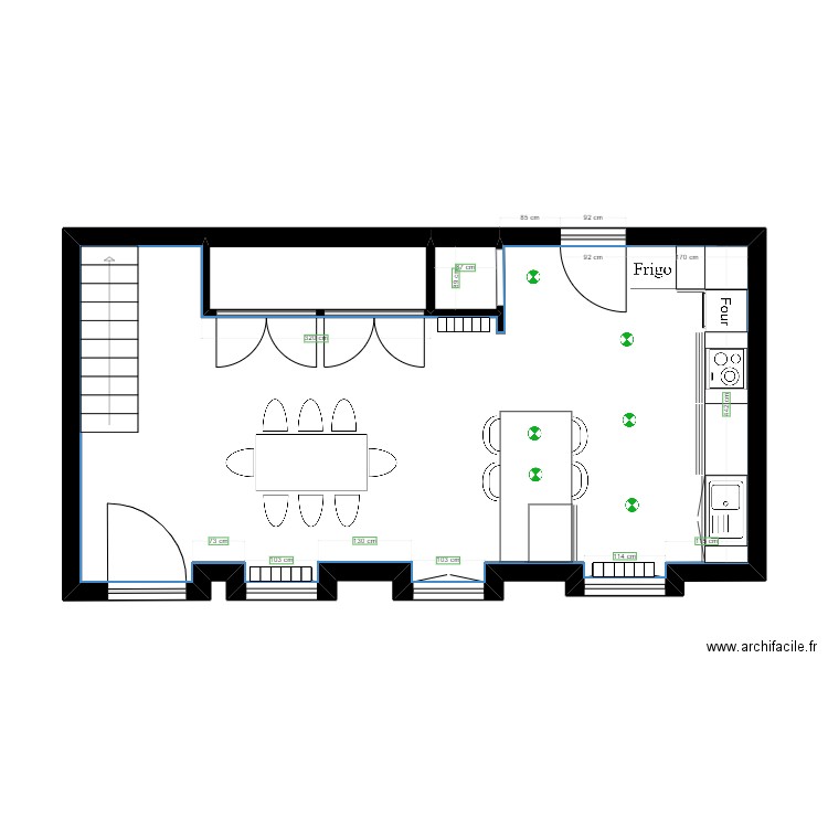 Carillo. Plan de 3 pièces et 42 m2