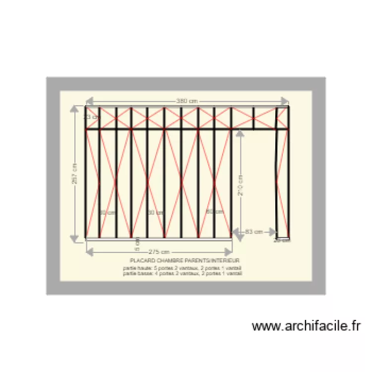 PLACARD SELLE chambre parents exterieur v2. Plan de PLACARD SELLE chambre parents exterieur v2. Plan de