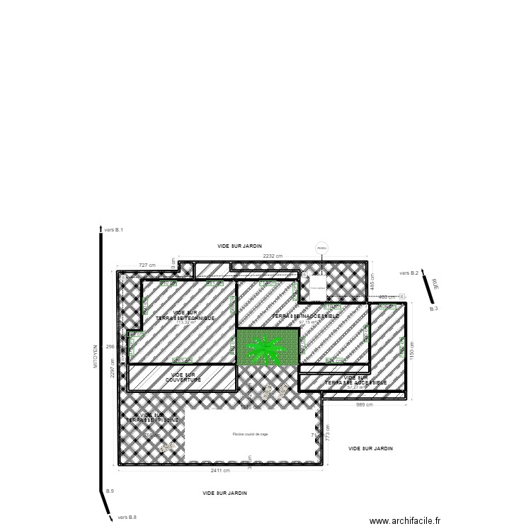plan de toiture warang. Plan de 10 pièces et 660 m2