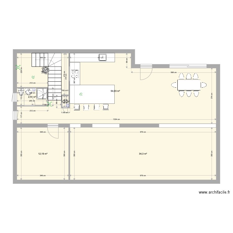 Cage escalier Etage Supérieur. Plan de 0 pièce et 0 m2