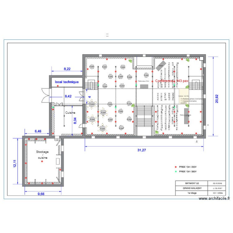 Domaine Malagny ACM Conférence. Plan de 0 pièce et 0 m2