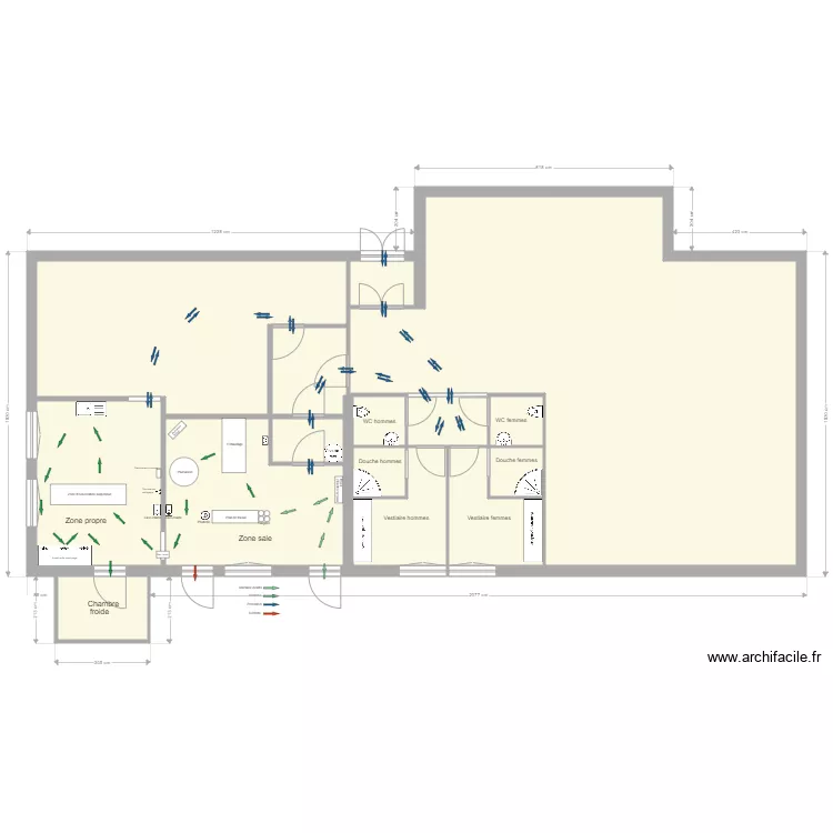 FERME DE LA FAISANDERIE - ABATTOIR. Plan de 