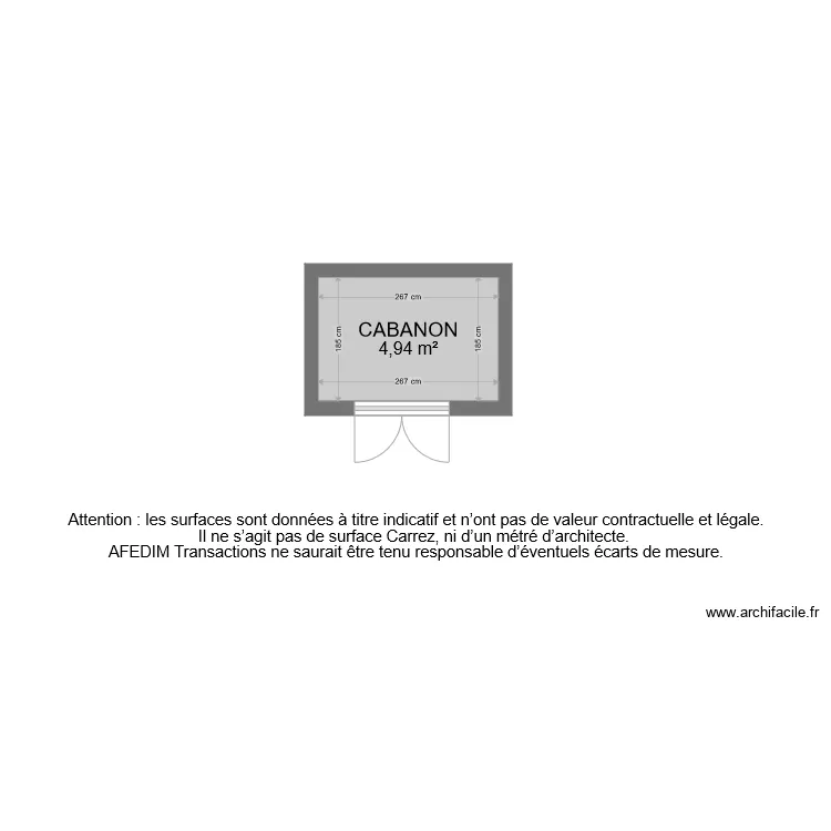 BI 6414 CABANON. Plan de 