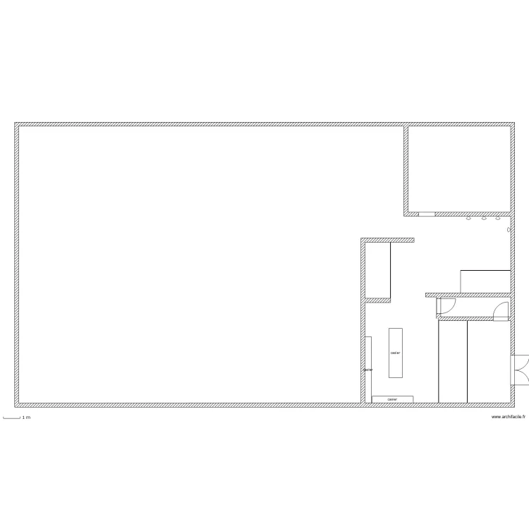 Projet sanitaire piscine int&eacute;rieur. Plan de 