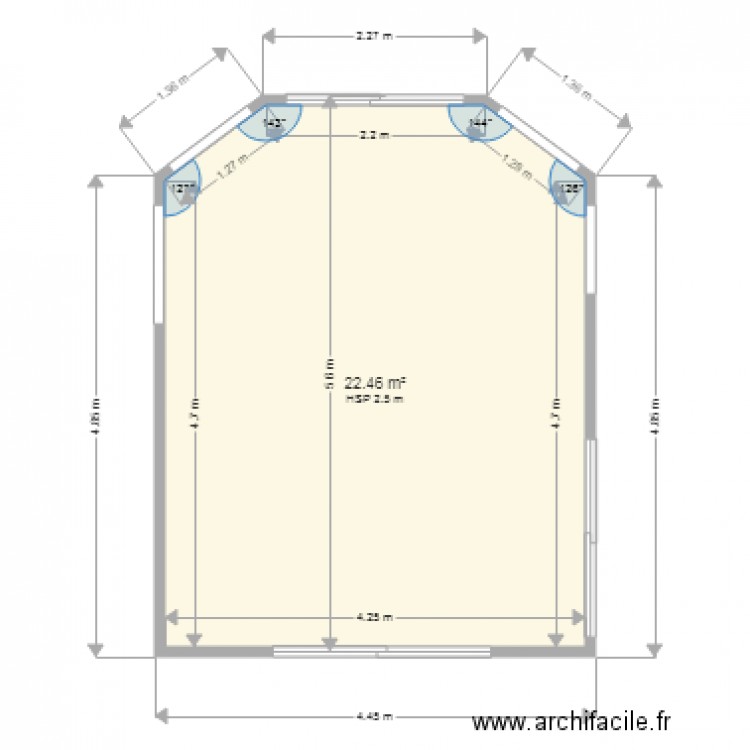 VERANDA 5 mètres. Plan de 0 pièce et 0 m2