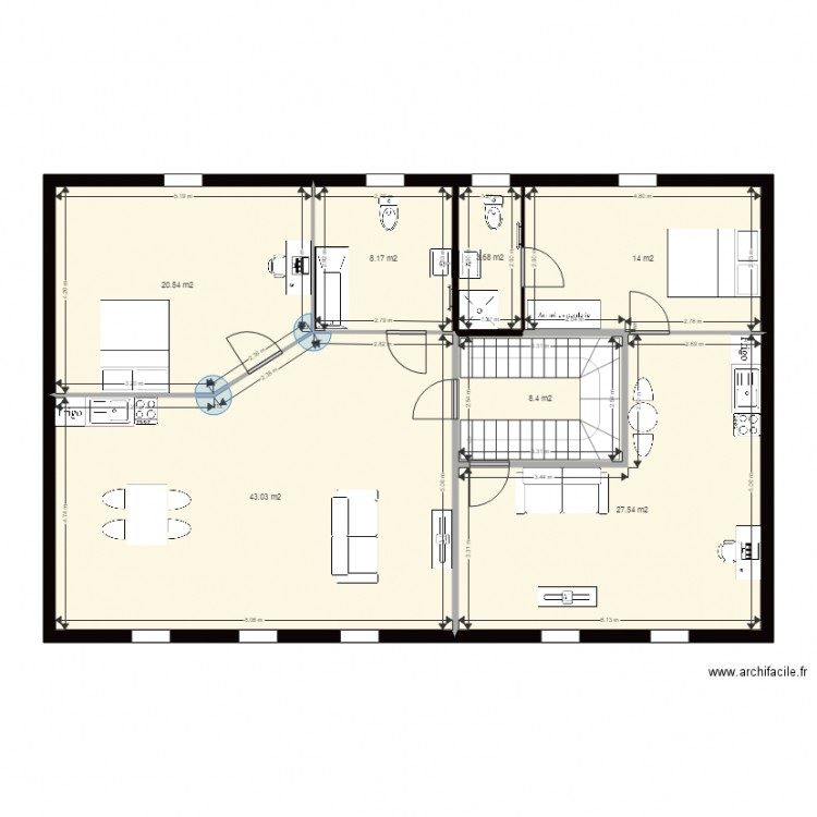 Plan des deux Appartements. Plan de 0 pièce et 0 m2