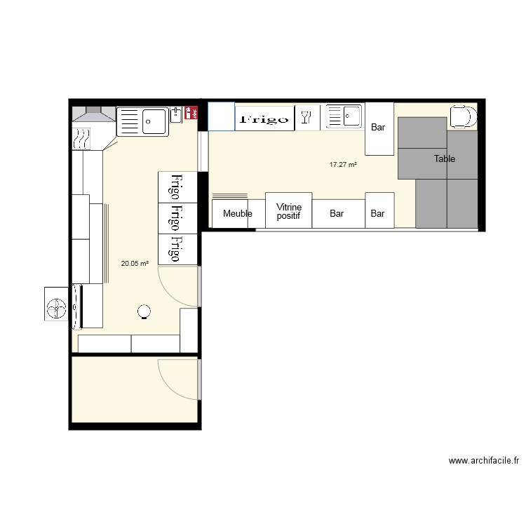 Bar 1. Plan de 0 pièce et 0 m2