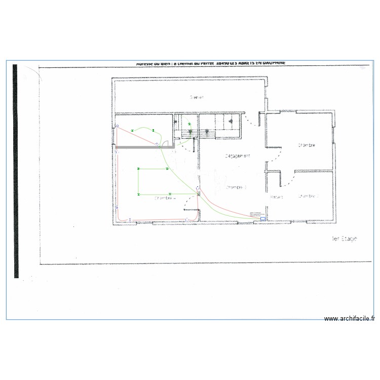 Plan ch parentale et SDB parentale ETAGE. Plan de 0 pièce et 0 m2