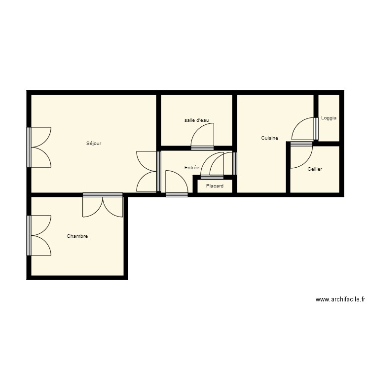 0117I100LG068. Plan de 8 pièces et 43 m2