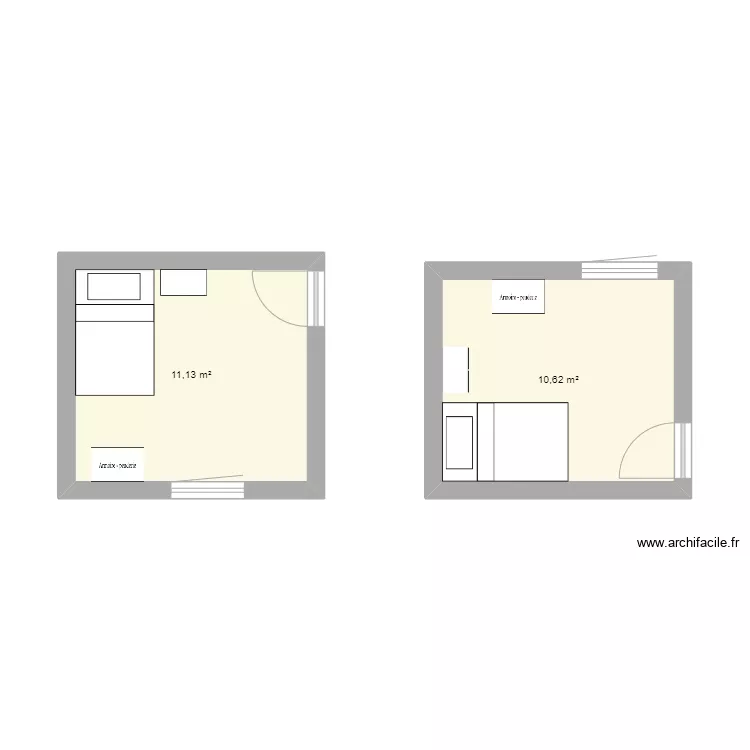 Chambres enfants ST BNB. Plan de 