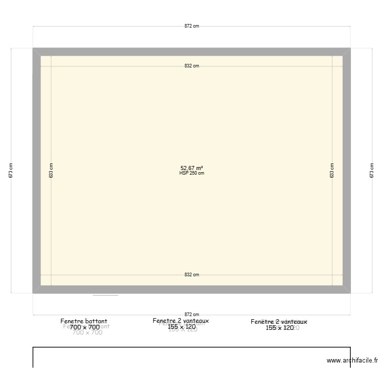 Plan de masse 2323 07 01. Plan de 4 pièces et 97 m2