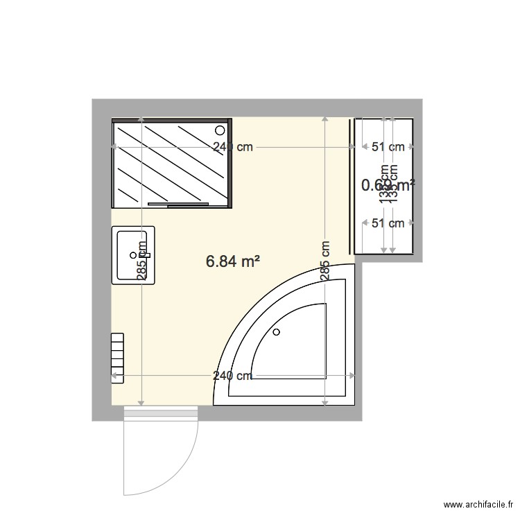 salle de bain étage. Plan de 0 pièce et 0 m2