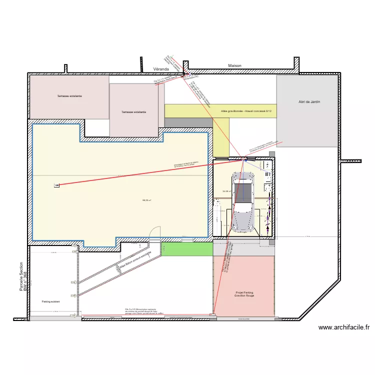 Plan d'&eacute;lectricit&eacute; du garage. Plan de 