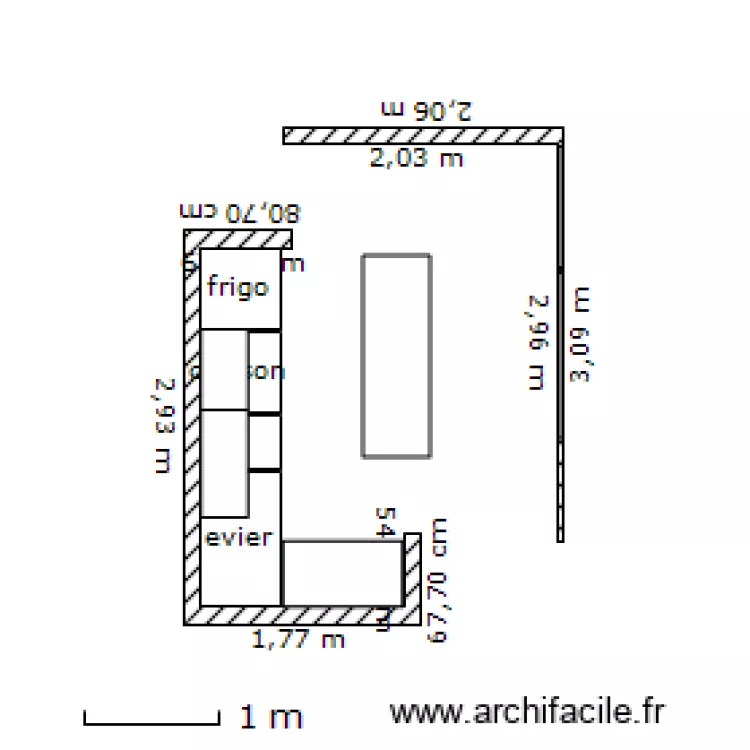 CUISINE SUITE. Plan de 