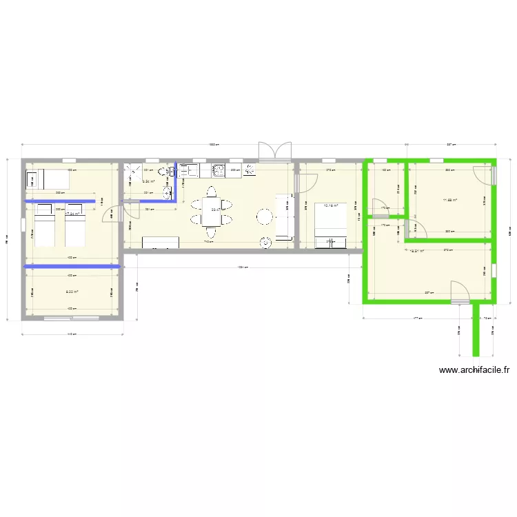 PROJET1 APPART EST CALENDINI. Plan de 