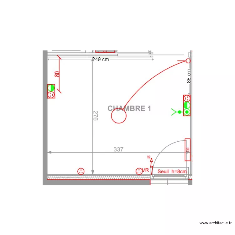 Plan des cloisons bureau V2. Plan de 