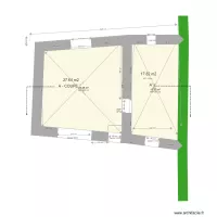 ancienne cure RDC avec diagonales