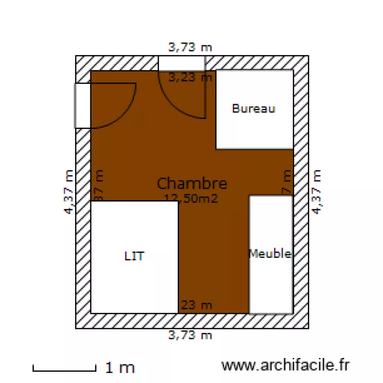 chambre theo V1. Plan de chambre theo V1. Plan de