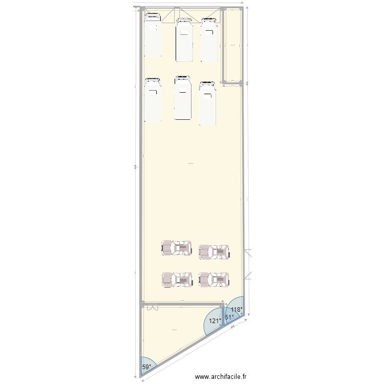 ATELIER-123. Plan de 3 pièces et 624 m2