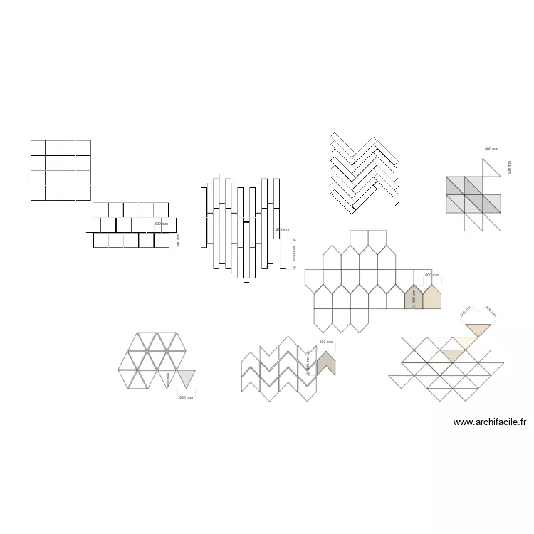 Formes de Zelijs Marocain. Plan de 