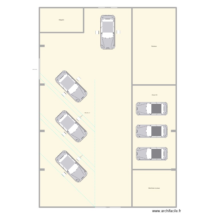 Plan atelier Andenne. Plan de 5 pièces et 447 m2