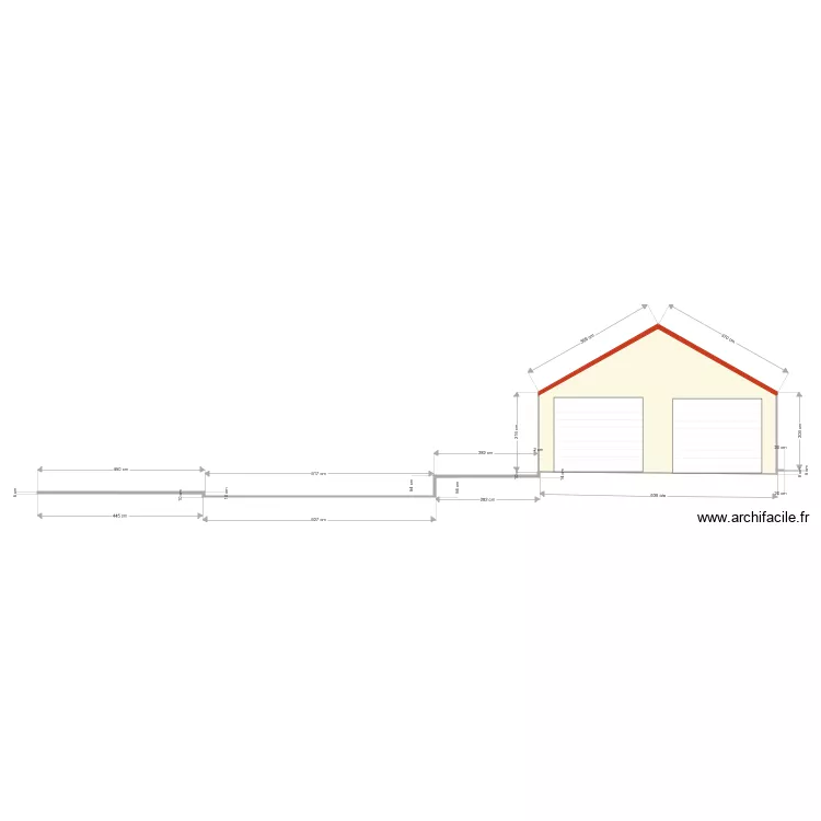 plan en coupe sur terrain. Plan de plan en coupe sur terrain. Plan de