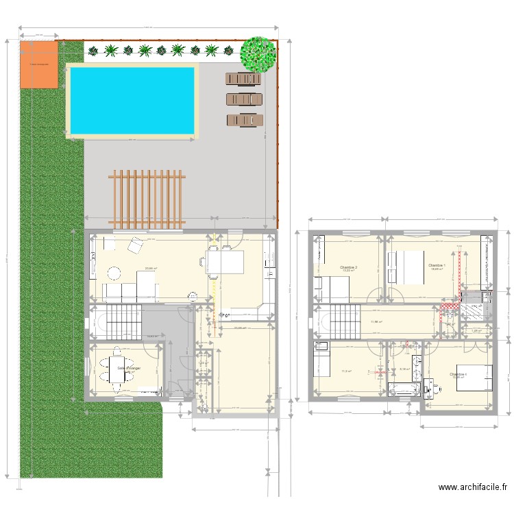 plans projet extérieur 01. Plan de 0 pièce et 0 m2