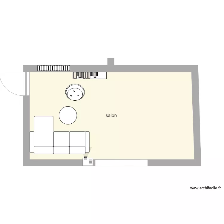 salon. Plan de 