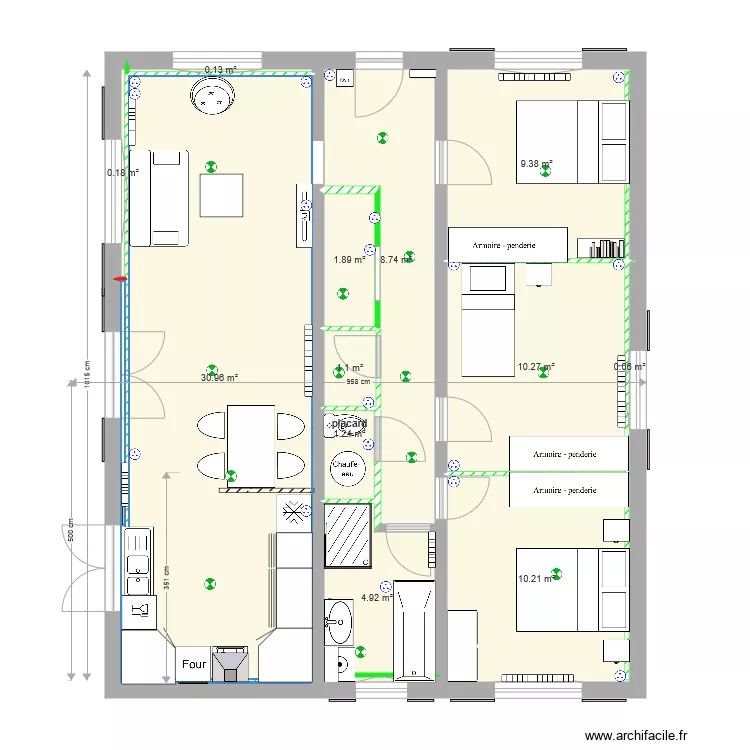 appart arlac salle de bains2. Plan de 