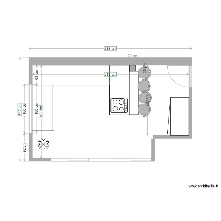 AMENAGEMENTCUISINE. Plan de 0 pièce et 0 m2