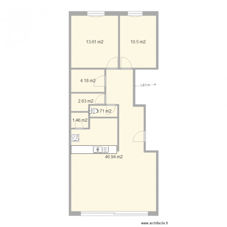mettewie. Plan de 0 pièce et 0 m2