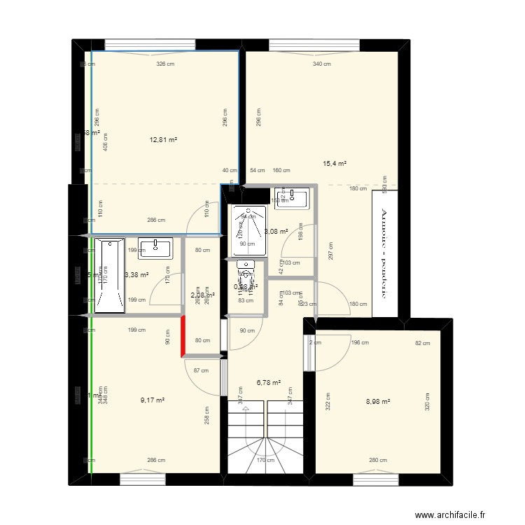 Etage 1 Cotes bis 2. Plan de 0 pièce et 0 m2