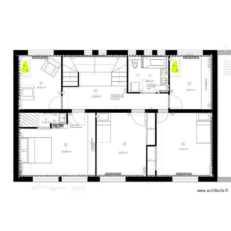 Projet Spinelli SDB ELEC MAJ. Plan de 0 pièce et 0 m2