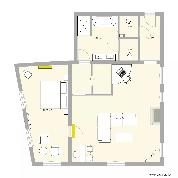 Suite Catherine VF. Plan de Suite Catherine VF. Plan de