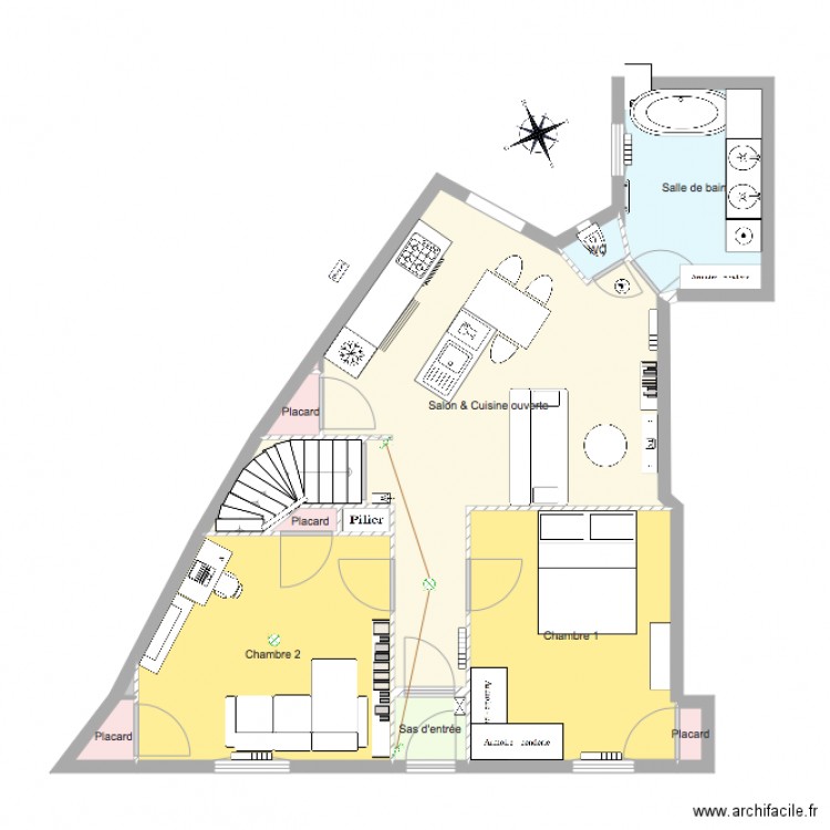 Appartement aménagé 4. Plan de 0 pièce et 0 m2