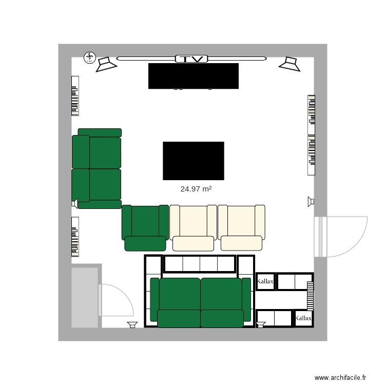 Home Cinema avec estrade kallax. Plan de 0 pièce et 0 m2