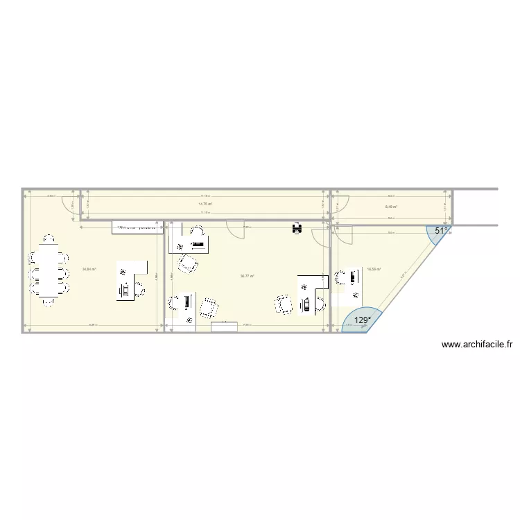 bureau sps sans modif meuble. Plan de 