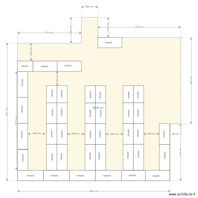 HAD Besançon Salle 1. Plan de 0 pièce et 0 m2