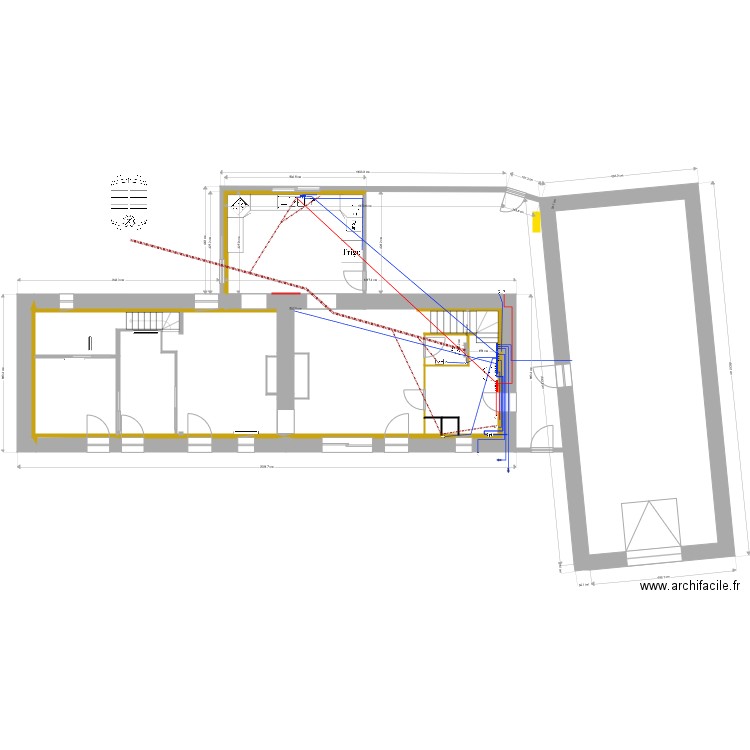 réseau eaux usées. Plan de 0 pièce et 0 m2