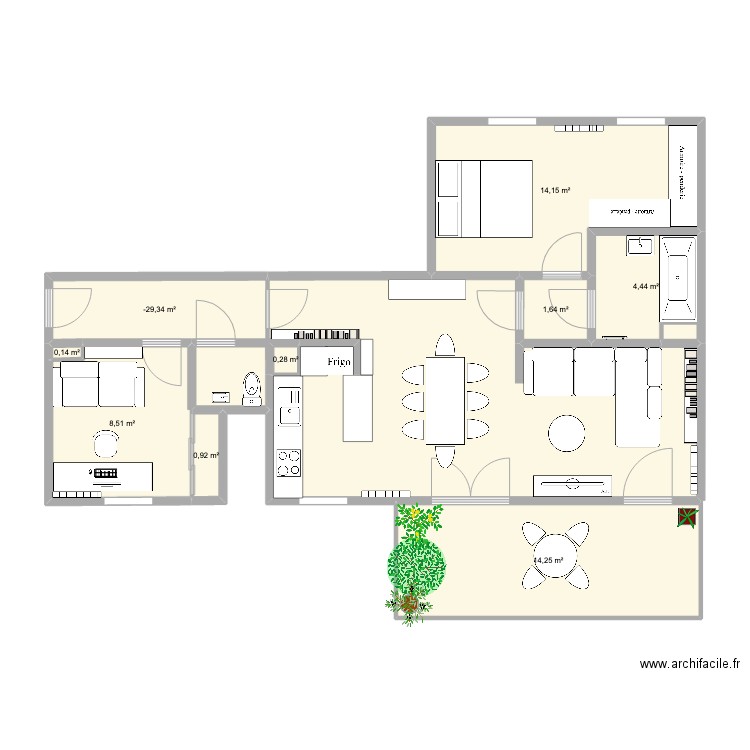 Appartement Lenain. Plan de 0 pièce et 0 m2
