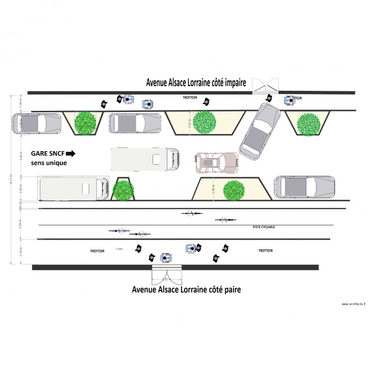 Projet de Rénovation paru dans Le Pays Jeudi 3 mars 2016  entrées des riverains côté impair. Plan de 0 pièce et 0 m2