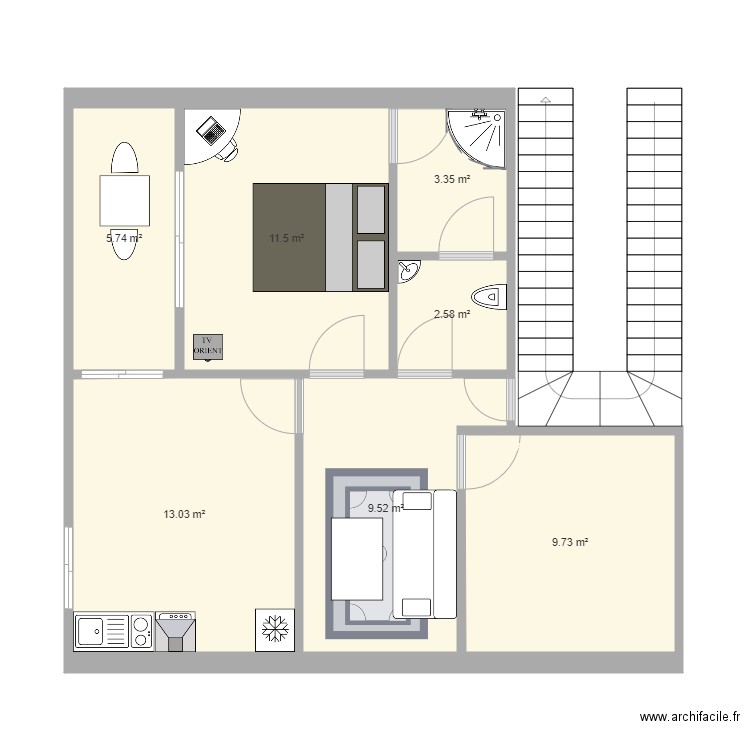 F2plus. Plan de 0 pièce et 0 m2