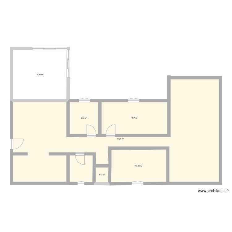 Maison sans terrasse. Plan de 0 pièce et 0 m2