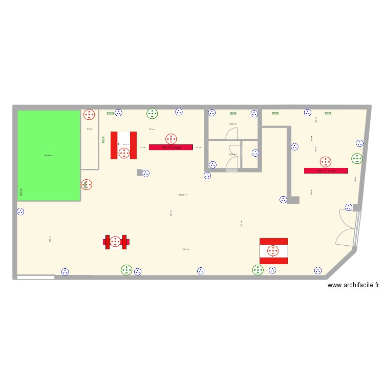 COLOMBES  elec. Plan de 10 pièces et 823 m2