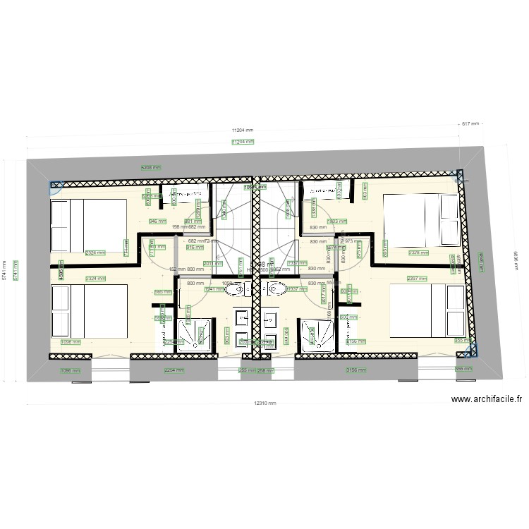 SCI sureau etage 1. Plan de 0 pièce et 0 m2