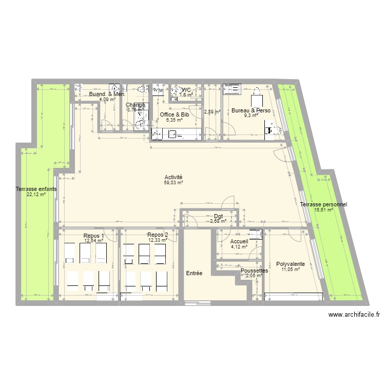 Plan PROJET COCHE VANVES V ArL 210422. Plan de 16 pièces et 179 m2