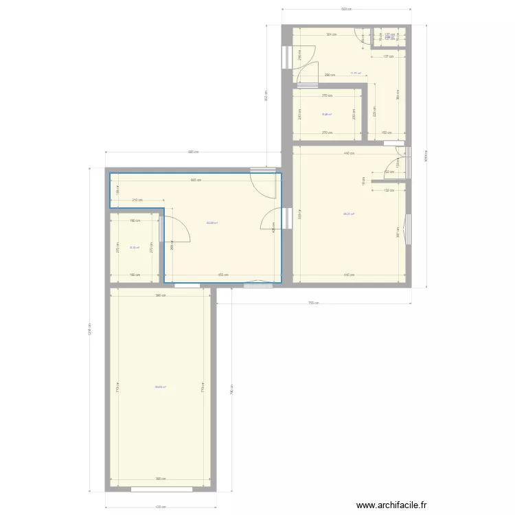 L'AURINCAZEAUX 000. Plan de 