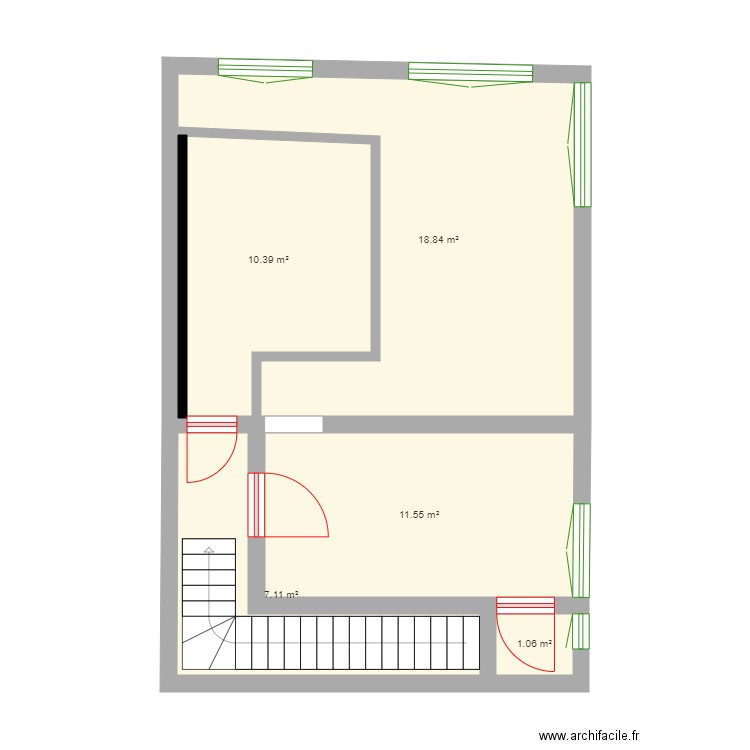 plan studio v1 . Plan de 0 pièce et 0 m2